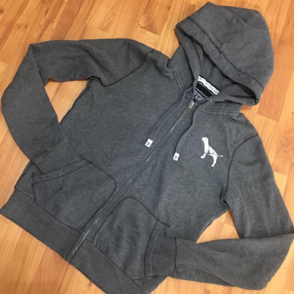 Pink Victoria's Secret Bling Logo Hoodie Jacket
